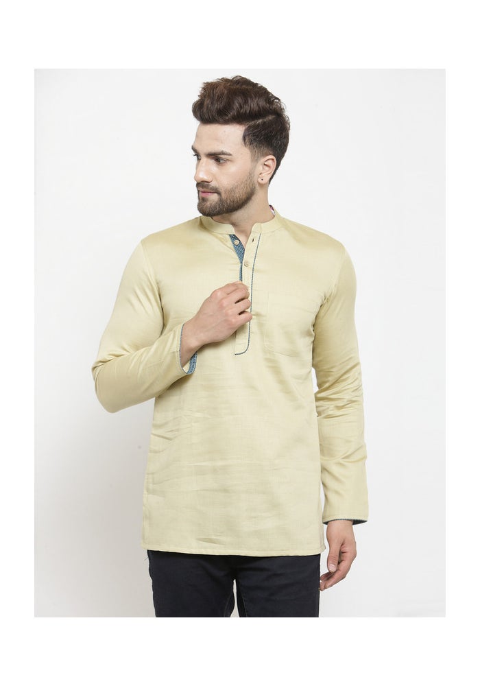 ARCHATTIRE Beige Cotton Kurta for Men - Image 1