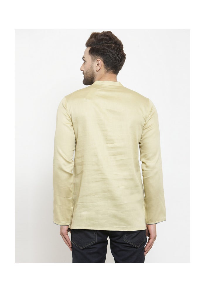 ARCHATTIRE Beige Cotton Kurta for Men - Image 5