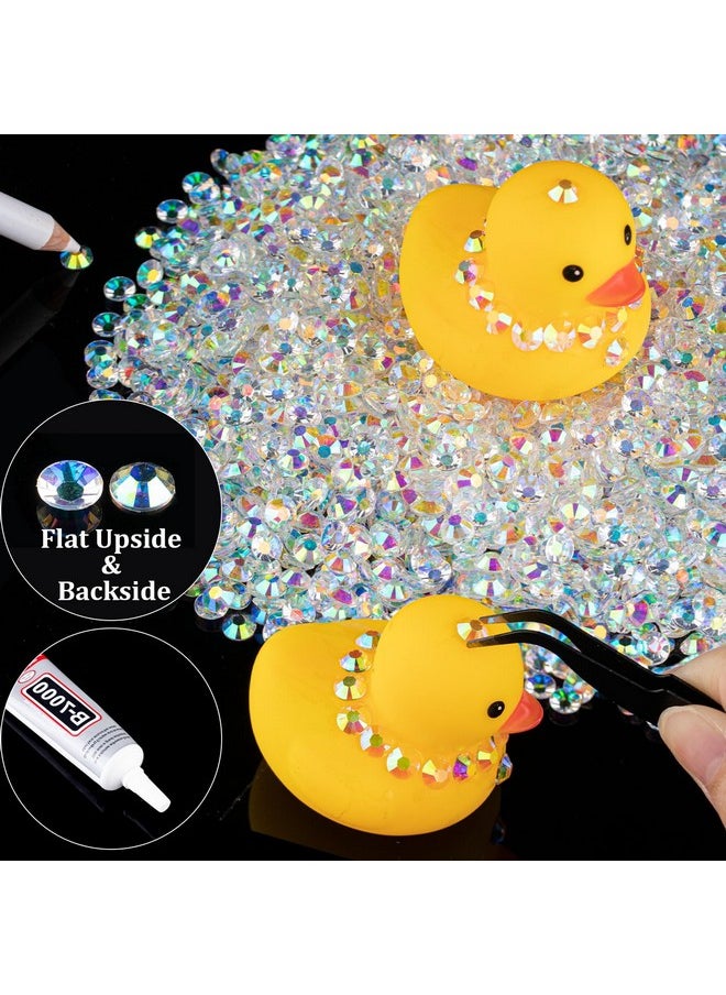BELLEBOOST 4000Pcs 4Mm Resin Rhinestones Bulk, Transparent Ab Flatback Round Jelly Rhinestones Bedazzling Non Hotfix Crystal Gems Large Quantity Wholesale For Diy Crafts Clothes Tumblers Face Makeup Manicure  - Image 2