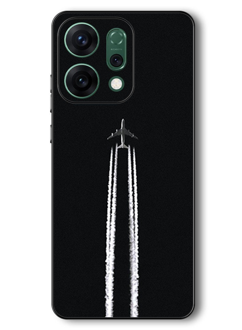 Theodor Case Compatible with Oppo Reno 14 6.59 Inch Protection Shockproof Bumper Cover airplane_track_night - Image 1