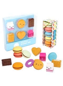 KASTWAVE lovely Erasers 22 Pcs Novelty Erasers for Kids Girls Creative Macaron Erasers for School Classroom Prizes Party Gifts Sandwich Biscuit Eraser Creative lovely Primary School Children's Eraser  - Image 1