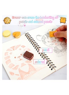 KASTWAVE lovely Erasers 22 Pcs Novelty Erasers for Kids Girls Creative Macaron Erasers for School Classroom Prizes Party Gifts Sandwich Biscuit Eraser Creative lovely Primary School Children's Eraser  - Image 2