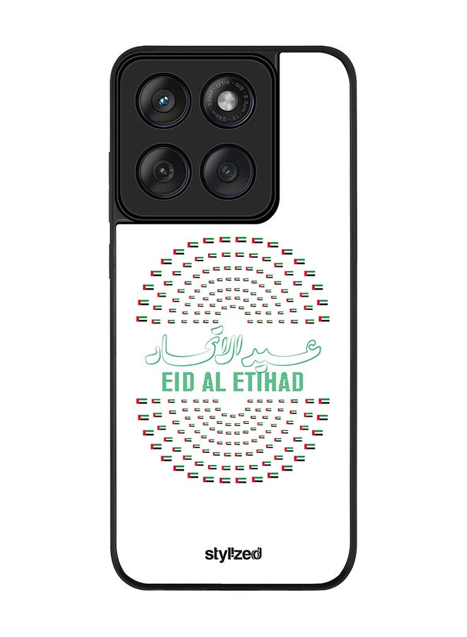 Stylizedd For Motorola MOTO Edge 60 Fusion/ Edge 60 Case,Slim fit Camera Protection, Shockproof Thin Phone cover  - Eid Al Etihad National Day Poster Design White - Image 1