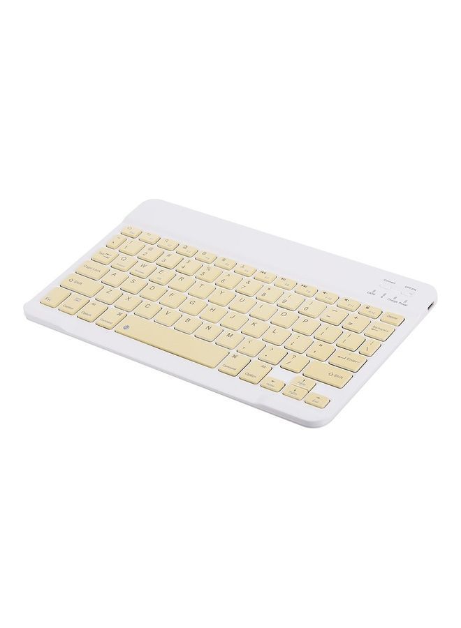 NIBEMINENT Wireless Bluetooth Keyboard Yellow/White  - Image 2