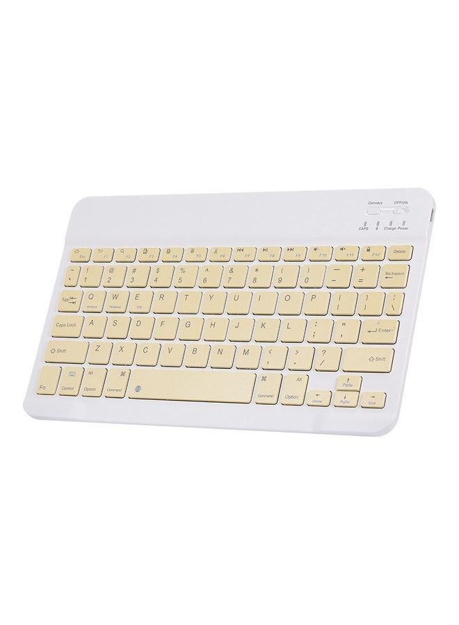 NIBEMINENT Wireless Bluetooth Keyboard Yellow/White  - Image 4