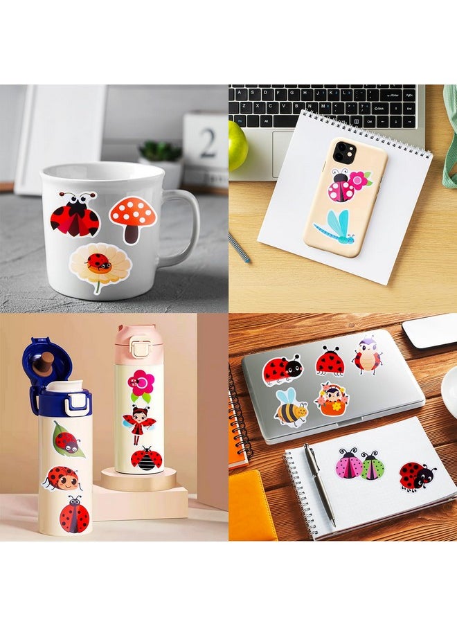 Cleverplay - 100 Pack Ladybug Stickers, Lady Bug Party Favors, Birthday Decorations - Image 1