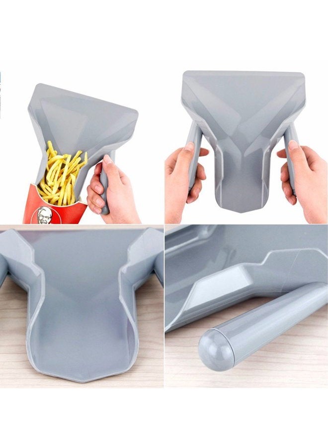 HGLuKGO EZVN Only Right Handle Comerical Plastic Chips Scoop Food French Fries Shovel Handle Fry Scoop - Image 2