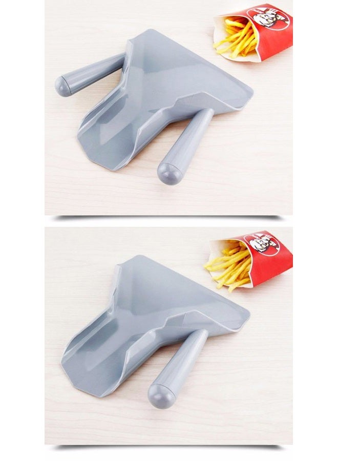 HGLuKGO EZVN Only Right Handle Comerical Plastic Chips Scoop Food French Fries Shovel Handle Fry Scoop - Image 3