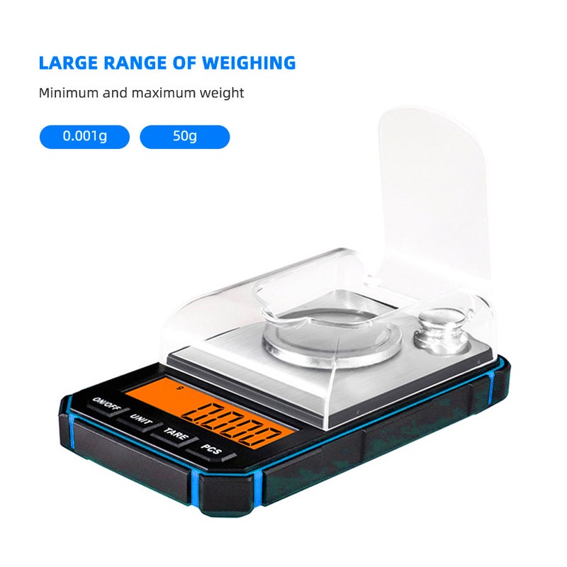 50g Electronic Scales 0.001 High Precision LCD Digital Jewelry Scale Pocket Electronic Balance Lab Weight Milligram Scale - Image 5
