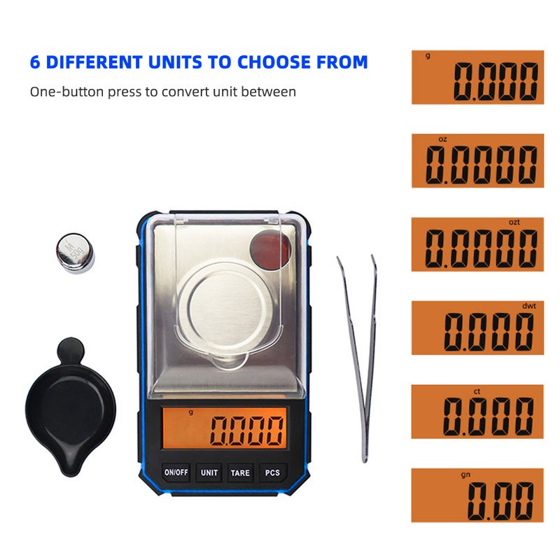 50g Electronic Scales 0.001 High Precision LCD Digital Jewelry Scale Pocket Electronic Balance Lab Weight Milligram Scale - Image 4