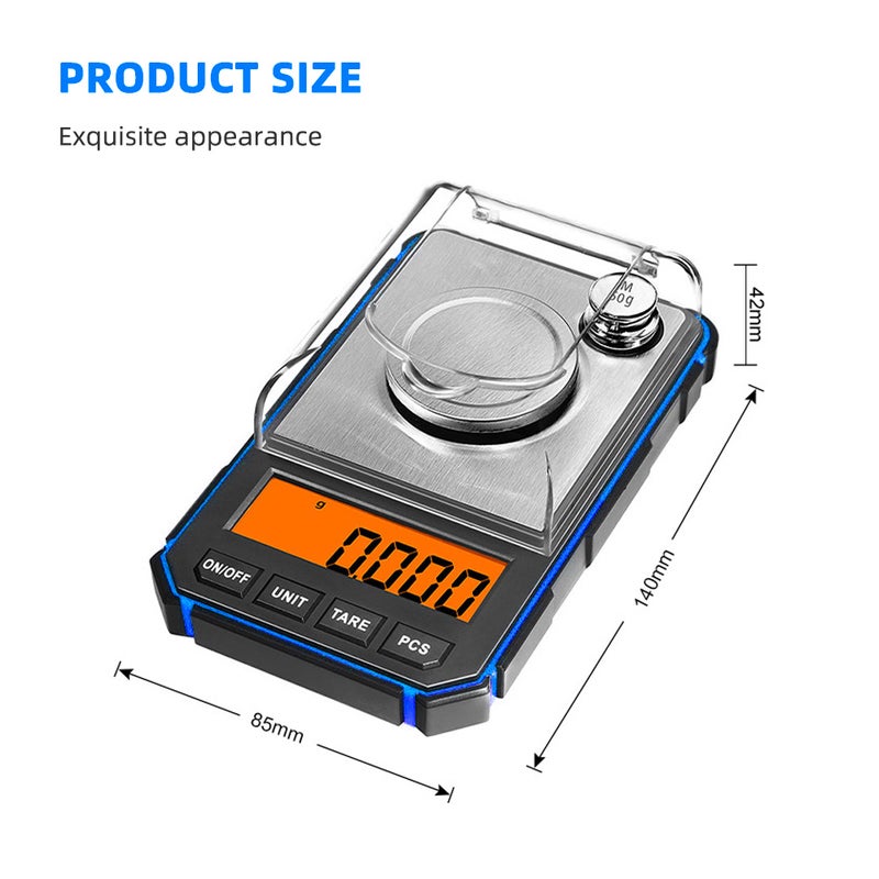 50g Electronic Scales 0.001 High Precision LCD Digital Jewelry Scale Pocket Electronic Balance Lab Weight Milligram Scale - Image 2