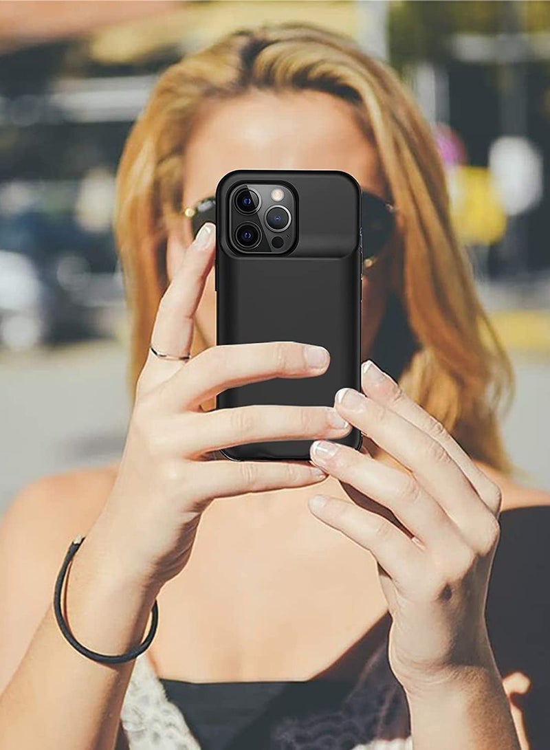 MUNTAQI Battery Case for iPhone 13 Pro Max, Portable Battery Pack, Rechargeable Smart Charger Case, External Battery Charging Case, Compatible with (iPhone 13Pro Max, 4500 Mah). - Image 4