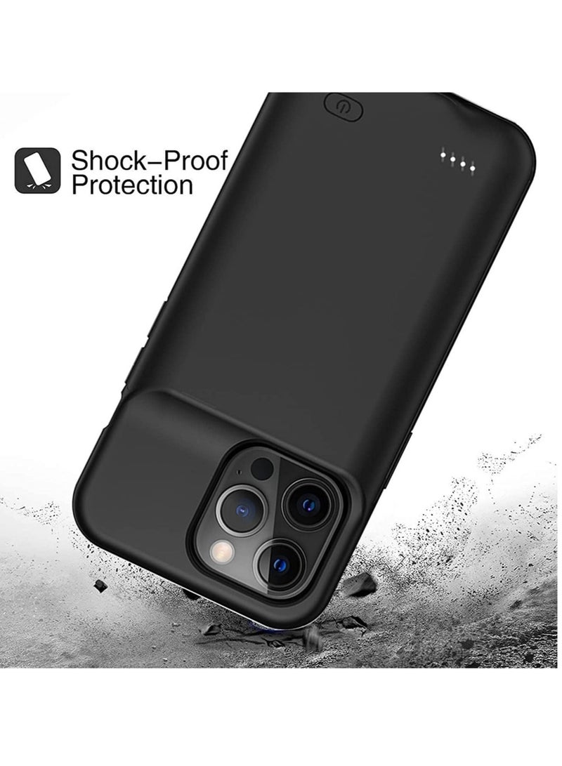 MUNTAQI Battery Case for iPhone 13 Pro Max, Portable Battery Pack, Rechargeable Smart Charger Case, External Battery Charging Case, Compatible with (iPhone 13Pro Max, 4500 Mah). - Image 2