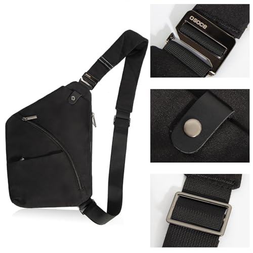 OSOCE Anti Theft Crossbody Bags Sling Bag for Women Men Waterproof Wander Bag for Sports and Travel. (2.0BLACK, Small) - Image 5