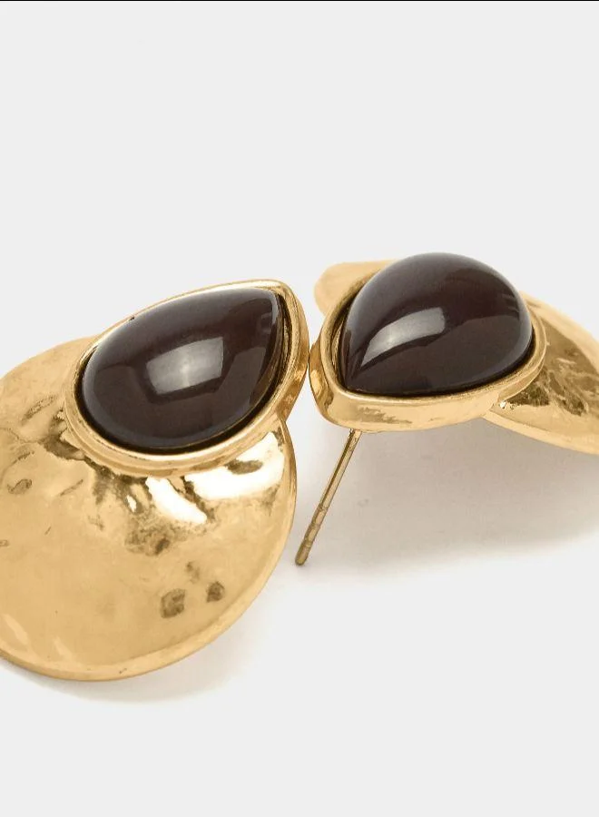 بارفوا أقراط دائرية مع راتنج