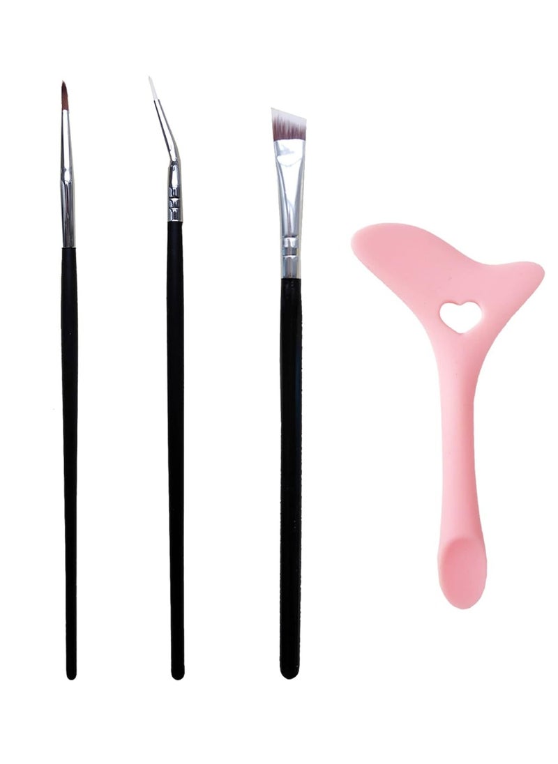 DogieLyn Slanted Ultra Thin Winged Eyeliner Brush Silicone Eye Liner Stencils Makeup Aid,Angled Eyeliner Brush Slanted-Small Thin Winged Liner Eyeshadow Eyebrow Tool (pink-3)  - Image 1