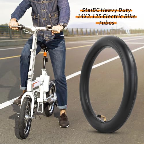 StaiBC Heavy-Duty 14 x 2.125 Inner Tube 14 Inch Electric Bike Tubes with Angled Valve Stem for Replacement Electric Scooters and E-Bike Tire Tube 2 Packs - Image 5