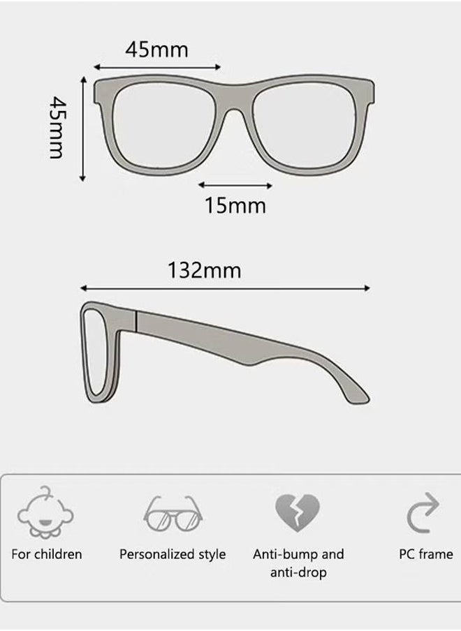 Generic Round Sunglasses for Kids, UV400 Protection Cute Beach Holiday Sun Glasses with Cat Ear Decoration and PC Frame for Girls Boys and Children Age 3-12, White  - Image 3