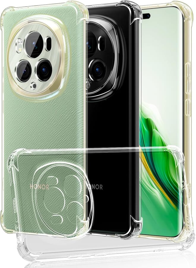 غطاء Honor Magic 6 Pro، غطاء سيليكون TPU رقيق للغاية لـ Honor Magic6 Pro - شفاف