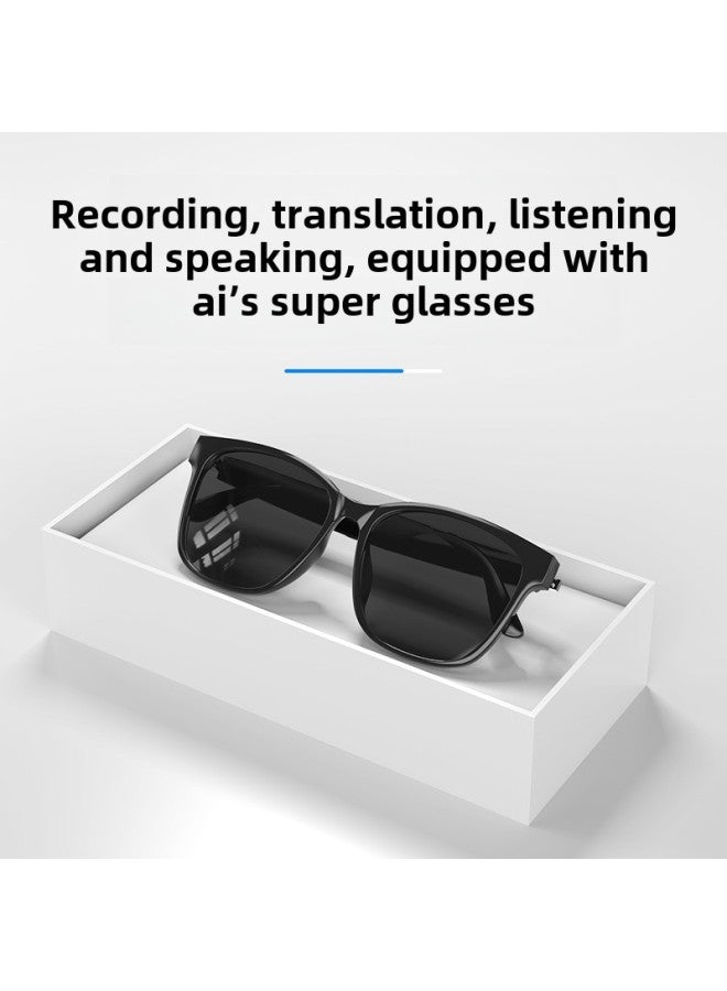 Black Technology Modern HY-C8 AI Intelligent Bluetooth Real-time Translation Subtitles Super Glasses Multi-language Simultaneous Translation-Color:Black - Image 2