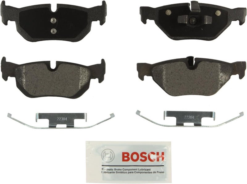 BOSCH BE1171H Blue Semi-Metallic Disc Brake Pad Set With Hardware - Compatible With Select BMW 323i, 325i, 325xi; REAR - Image 1