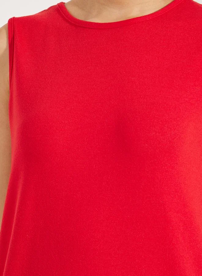 ستايلي Knitted Sleeveless Top & Wide Leg Pants Co-Ords