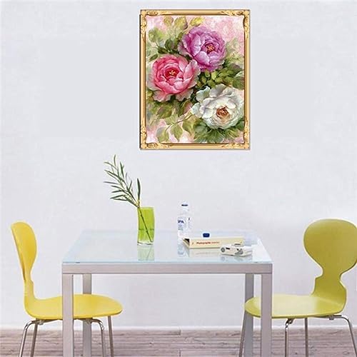 DIAMOND CRAFTZ 5D Diamond Painting Kit, 12x16inch Diamond Painting Kit for Adults & Kids, Very Suitable for Home Leisure and Wall Decoration, Gift for Kids and Adults (Roses) - Image 2