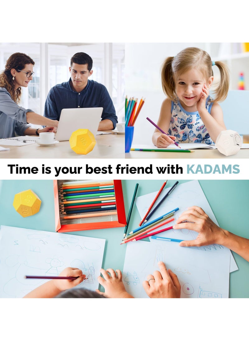 Cube Timer, Rotating Productivity Timer, Rechargeable Desk Timer Dodecagon with Sound Vibrate Light Alarm Flip Timer for Time Management Kids ADHD 1 3 5 10 15 20 25 30 45 60 90 Minute  - Image 3