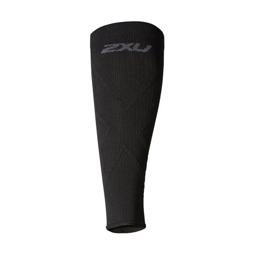 2XU Unisex X Compression Calf Sleeves Black/Black Small - Image 1