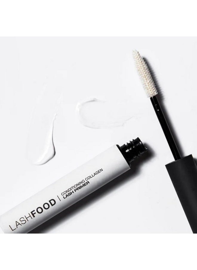LASHFOOD برايمر ألياف الكولاجين المرطب؛ مصل لتمديد الرموش وتكثيفها لتعزيز الحجم بالكولاجين ومركب النانو ببتيد وماسكارا البانثينول للرموش رموش طويلة كثيفة 0.27 أونصة  - Image 3