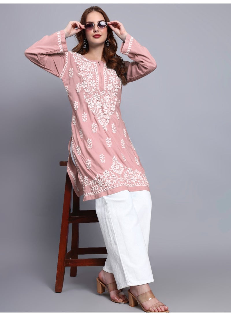 الايا كرتي مودال مطرزة يدوياً بشيكانكاري للنساء - Image 4