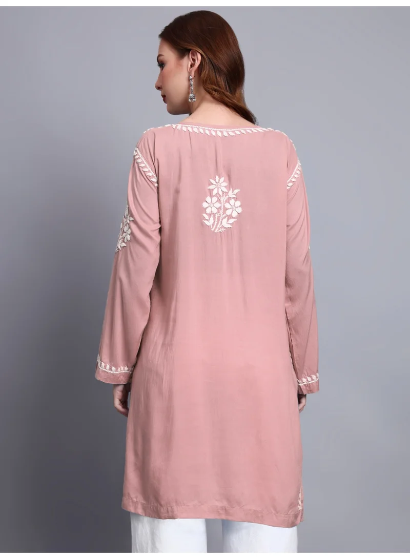 الايا كرتي نسائي مطرز يدوياً شكنكاري من المودال - AL3702