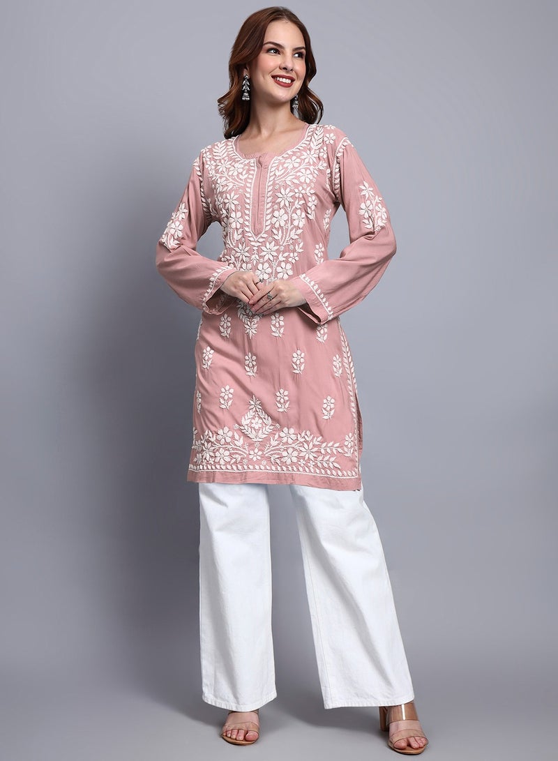 الايا كرتي مودال مطرزة يدوياً بشيكانكاري للنساء - Image 1