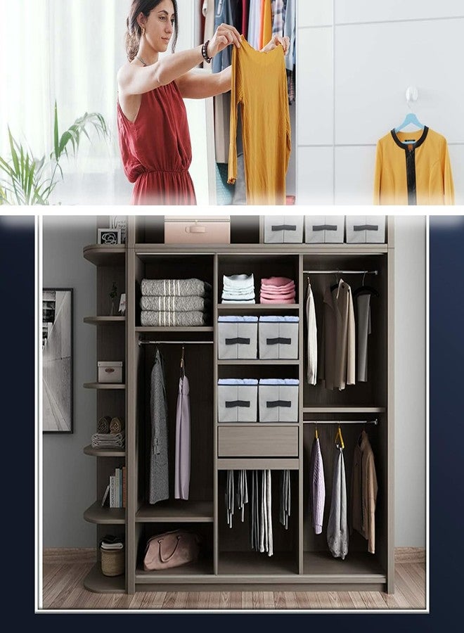 BB BACKBENCHERS Clothes Organizer for Wardrobe | 7-Grid Foldable Storage Box | Non-Woven Fabric Cupboard Organizer for Shirts, Pants, T-Shirts | 38x25x20 cm | Pack of 1 - Image 3