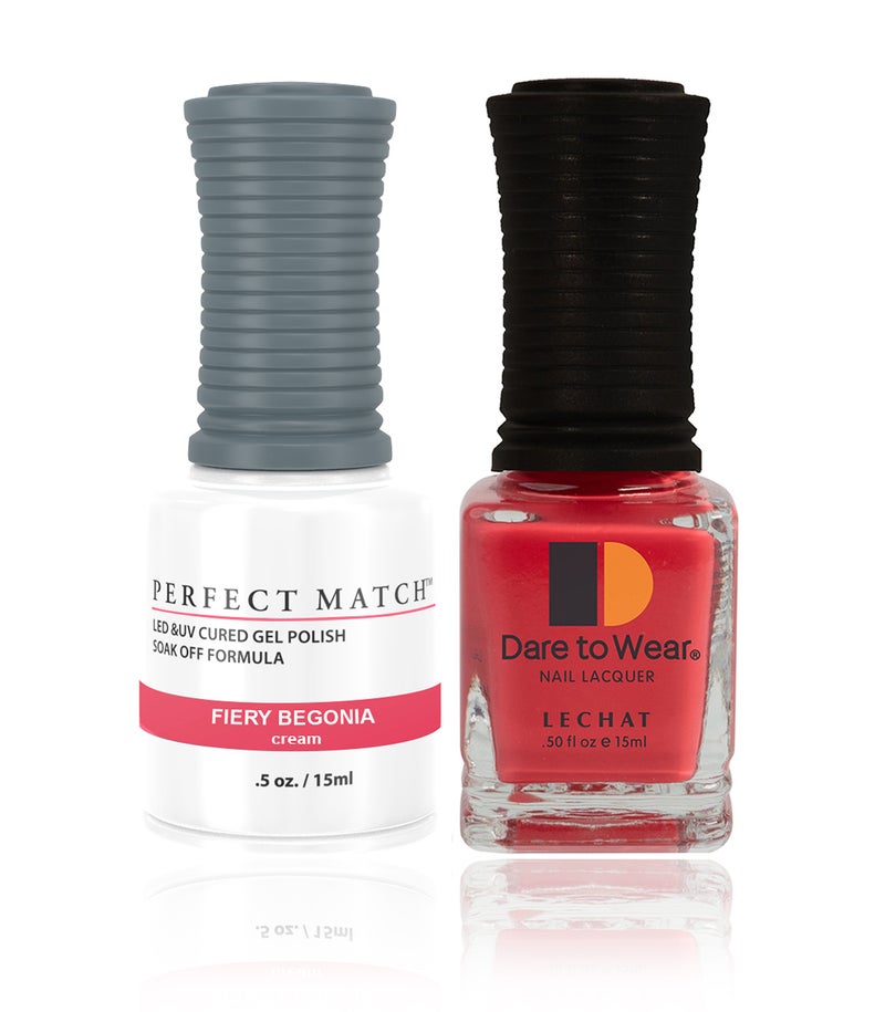 Perfect Match Gel Nail Polish 15ml Soak Off Long Lasting High Shine UV LED Gel Non Toxic Easy Application Wide Color Range for Manicure and Pedicure Fiery Begonia PMS252