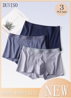 DUNISO 3 Packs Men's Briefs Set Cotton Underwear  Breathable and Comfortable Underpants with High Elastic Waistband Boxer Briefs for Teenager Multi-Colors Available Briefs  - Image 1