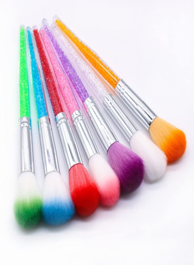 DANNEASY 7pcs Nail Dust Brush Nail Art Brush Nail Powder Brush Nail Brushes for Cleaning Dust Makeup Dipping Powder Blush Brushes Nail Art Tools - Image 3