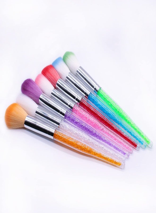 DANNEASY 7pcs Nail Dust Brush Nail Art Brush Nail Powder Brush Nail Brushes for Cleaning Dust Makeup Dipping Powder Blush Brushes Nail Art Tools - Image 2