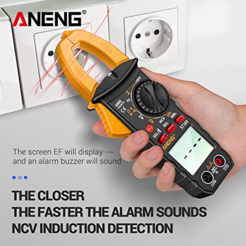 Eacam ST180 4000 Counts Digital Clamp Meter Multimeter Clamp Multimeter Voltmeter Ammeter AC DC Voltage AC Current Meter NCV Tester Universal Meter Tester Current Clamp Tester -30~1000℃ Temperature - Image 4