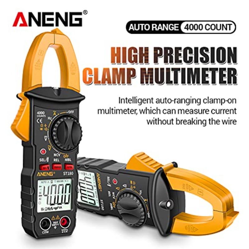 Eacam ST180 4000 Counts Digital Clamp Meter Multimeter Clamp Multimeter Voltmeter Ammeter AC DC Voltage AC Current Meter NCV Tester Universal Meter Tester Current Clamp Tester -30~1000℃ Temperature - Image 5
