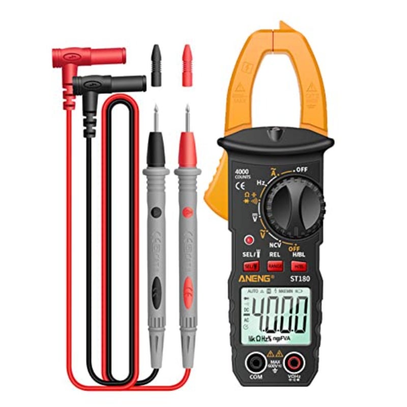 Eacam ST180 4000 Counts Digital Clamp Meter Multimeter Clamp Multimeter Voltmeter Ammeter AC DC Voltage AC Current Meter NCV Tester Universal Meter Tester Current Clamp Tester -30~1000℃ Temperature - Image 1