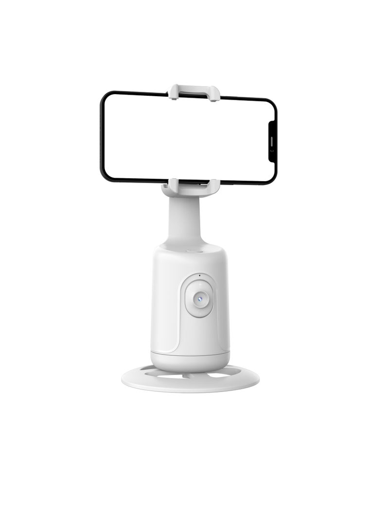 Phone Gimbal Stabilizer, 360 Degree Rotation Desktop Handheld Gimbal Phone Tripod, Panoramic Follow Up Gimbal Bracket With Intelligent Gestures Recognition, (1pc, White)  - Image 1