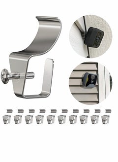 Y&D Vinyl Siding Hook, Non-Hole Outdoor Hanger Camera Mounting Clip, Stainless Steel Bracket for Blink Security System, Doorbell, Hanging Light, Trim (12Pcs)  - Image 1
