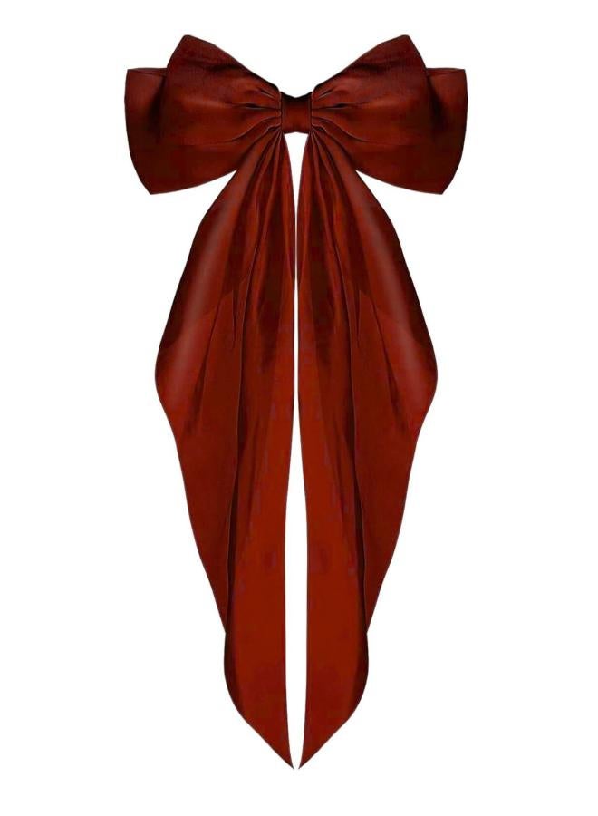 Large hair clips with a long bow and a long tail - Image 1