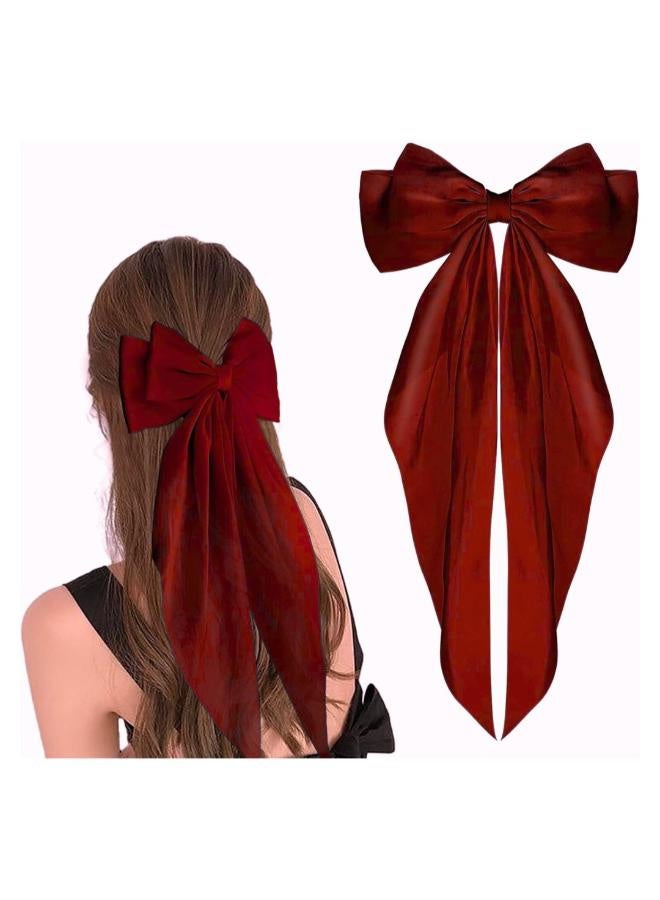 Large hair clips with a long bow and a long tail - Image 2