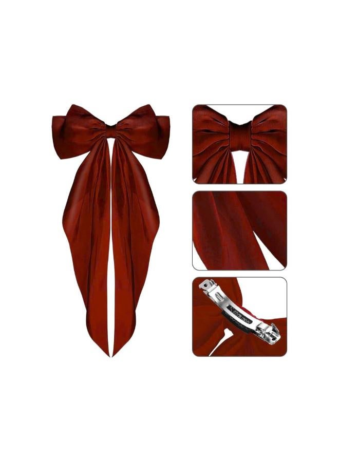 Large hair clips with a long bow and a long tail - Image 3