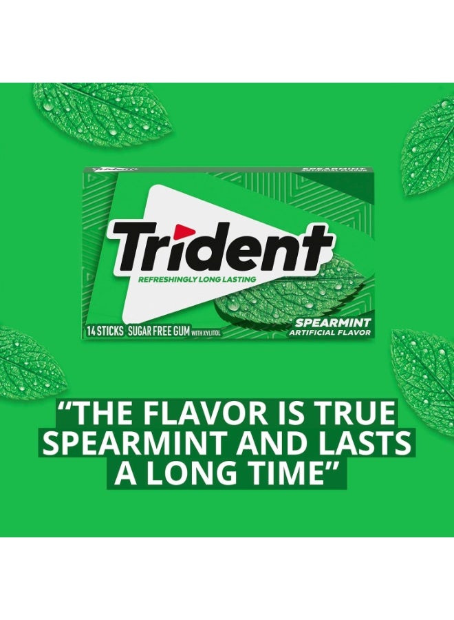 ترايدنت علكة Trident سبيرمنت (النعناع الأخضر) - 14 قطعة، انتعاش يدوم طويلاً وخالية من السكر - Image 4