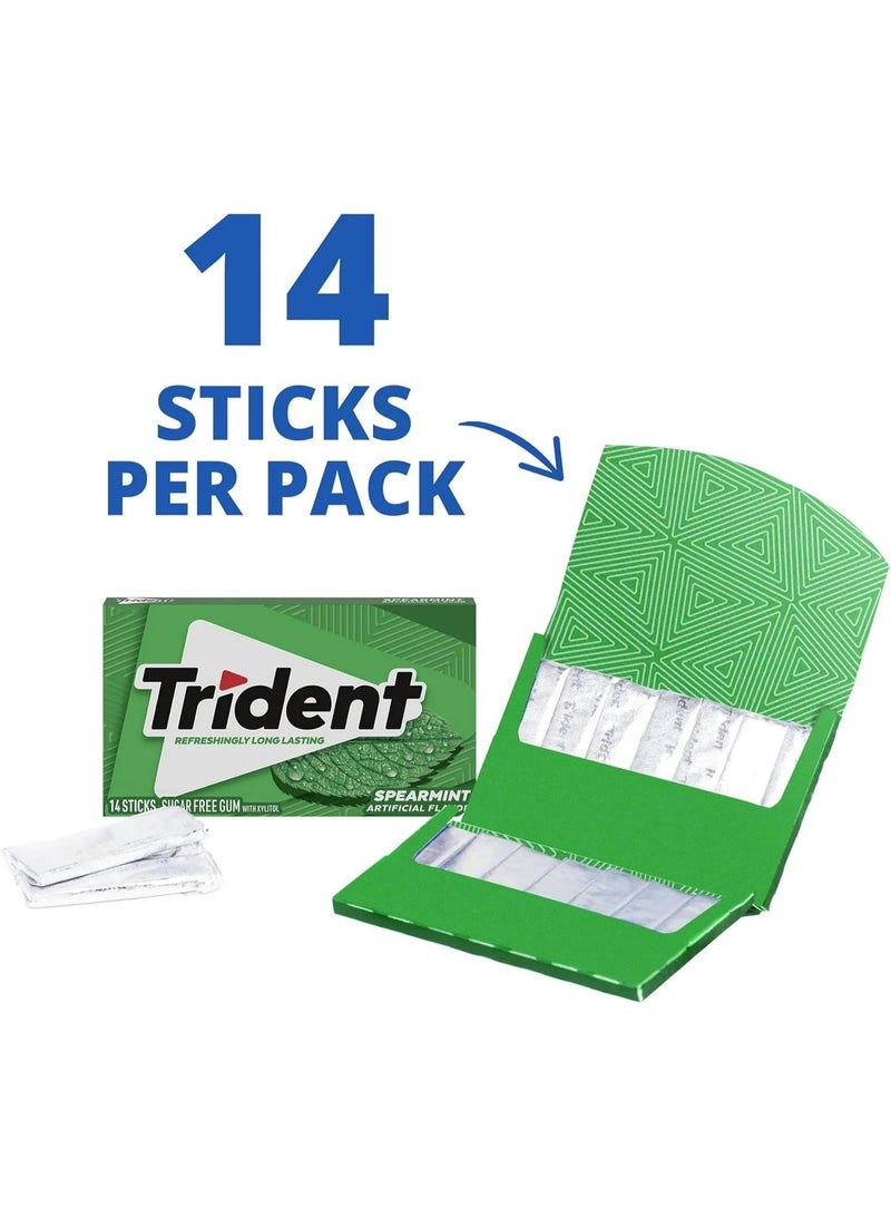 ترايدنت علكة Trident سبيرمنت (النعناع الأخضر) - 14 قطعة، انتعاش يدوم طويلاً وخالية من السكر - Image 2