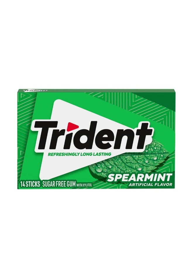 ترايدنت علكة Trident سبيرمنت (النعناع الأخضر) - 14 قطعة، انتعاش يدوم طويلاً وخالية من السكر - Image 1
