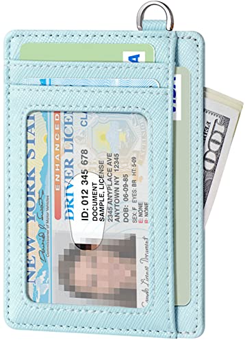 FurArt Slim Minimalist Wallet, Front Pocket Wallets, RFID Blocking, Credit Card Holder for Men-Light Blue - Image 2